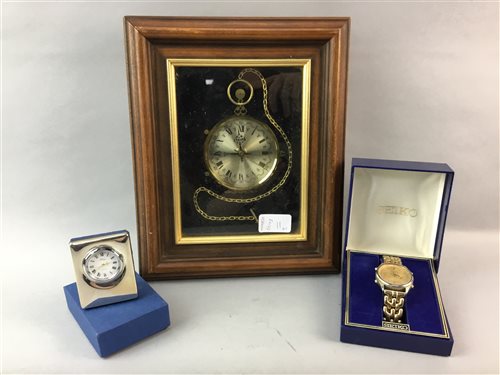 Lot 11 - A LOT OF DRESS POCKET WATCHES, A TIMEPIECE, CUFFLINKS AND COLLECTABLES