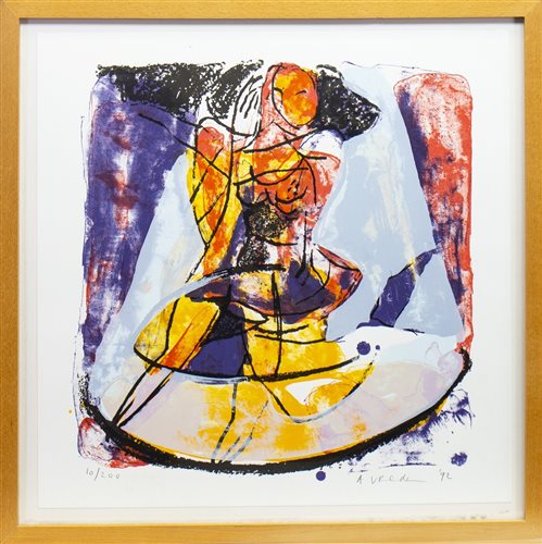 Lot 379 - ABSTRACT COMPOSITION, A SCREENPRINT BY ANTON VREDE