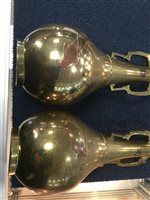 Lot 1175 - A PAIR OF CHINESE BRONZE VASES