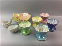 Lot 193 - A SET OF SIX MALING LUSTRE SUNDAE DISHES AND OTHER CERAMICS