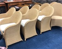 Lot 157 - A PAIR OF WICKER CONSERVATORY CHAIRS