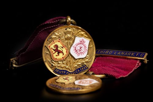 Lot 1991 - TWO EARLY 20TH CENTURY THIRD LANARK F.C. MEDALS