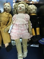Lot 171 - A CHAD VALLEY FELT DOLL OF PRINCESS ELIZABETH (H.M.THE QUEEN) AND TWO OTHER DOLLS