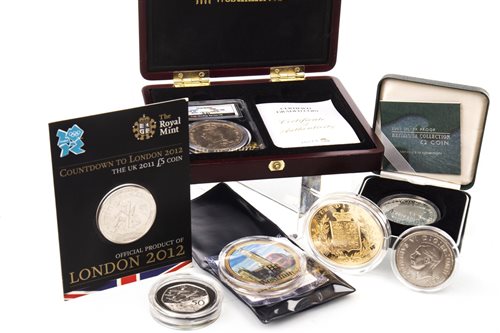 Lot 648 - A GROUP OF SILVER PROOF AND OTHER COINS