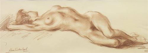 Lot 449 - FEMALE NUDE, A PASTEL BY ALAN SUTHERLAND