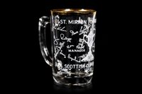 Lot 1917 - TOMMY GEMMELL OF ST MIRREN F.C., HIS 1959 SCOTTISH CUP WINNERS COMMEMORATIVE GLASS