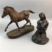 Lot 299 - A HEREDITIES FIGURE OF CHUFF AND A FIGURE OF MOTHER AND CHILD