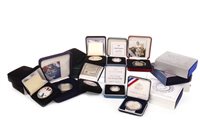 Lot 651 - A COLLECTION OF SILVER PROOF AND OTHER COINS