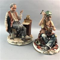 Lot 315 - A LOT OF TWO CAPODIMONTE FIGURES