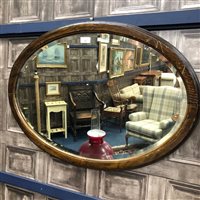 Lot 332 - A LOT OF TWO OVAL OVER MANTEL MIRRORS