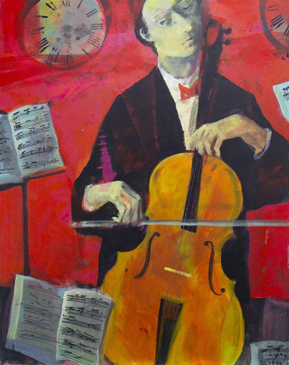 Lot 677 - TIME AND MUSIC, AN OIL BY ANDREI BLUDOV