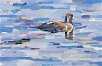Lot 457 - DUCK ON THE WATER, A COLLAGE BY PAUL BARTLETT