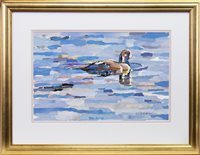 Lot 457 - DUCK ON THE WATER, A COLLAGE BY PAUL BARTLETT