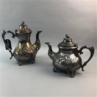 Lot 272 - A SILVER PLATED FOUR PIECE TEA AND COFFEE SERVICE