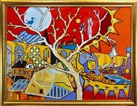 Lot 570 - THE CINNAMON TREE, AN OIL BY IAIN CARBY