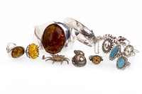 Lot 208 - A COLLECTION OF SILVER AND OTHER JEWELLERY