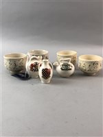 Lot 398 - A SMALL COLLECTION OF GOS CRESTED CHINA AND FOUR JAPANESE TEA CUPS