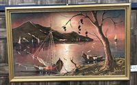 Lot 402 - A LOT OF TWO FRAMED OIL PAINTINGS