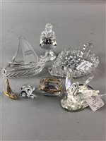 Lot 373 - A COLLECTION OF CRYSTAL ANIMAL FIGURES WITH OTHER GLASS WARE