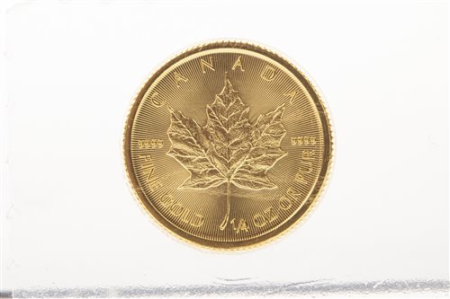 Lot 657 - AN ELIZABETH II CANADA GOLD 10 DOLLARS 1/4 OZ COIN, 2015