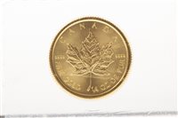 Lot 657 - AN ELIZABETH II CANADA GOLD 10 DOLLARS 1/4 OZ COIN, 2015