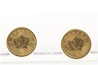 Lot 669 - TWO ELIZABETH II CANADA GOLD 5 DOLLARS 1/10 OZ COINS, 2015