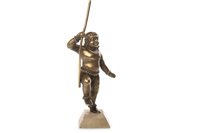 Lot 423 - AN INDIAN BRONZE STANDING FIGURE