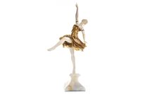 Lot 1603 - A GILDED BRONZE AND IVORY FIGURE BY LOUIS SOSSON