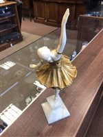 Lot 1603 - A GILDED BRONZE AND IVORY FIGURE BY LOUIS SOSSON
