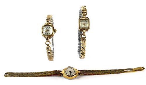 Lot 861 - THREE LADY'S MID TO LATE 20TH CENTURY WRIST WATCHES