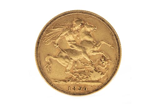 Lot 678 - A GOLD SOVEREIGN, 1890