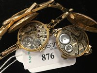 Lot 876 - TWO LADY'S EARLY 20TH CENTURY WRIST WATCHES