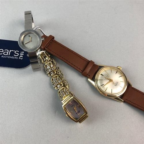 Lot 23 - A TRIDENT WRIST WATCH AND TWO OTHER WRIST WATCHES