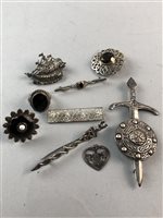 Lot 25 - A DAVID ANDERSEN BROOCH AND OTHER BROOCHES