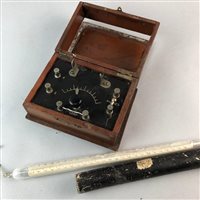 Lot 36 - A VINTAGE VOLT METER AND A SCALE THERMOMETER