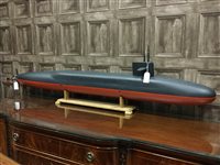 Lot 1661 - A LARGE MODEL FIGURE OF A SUBMARINE