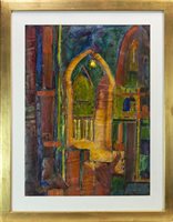 Lot 687 - VENETIAN REFLECTION, A MIXED MEDIA BY GAY GROSSART