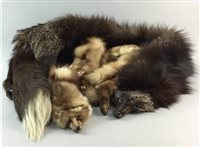 Lot 123 - A MINK FUR TAXIDERMY STOLE AND ANOTHER