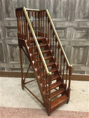 Lot 1858 - A SET OF MINIATURE LIBRARY STEPS