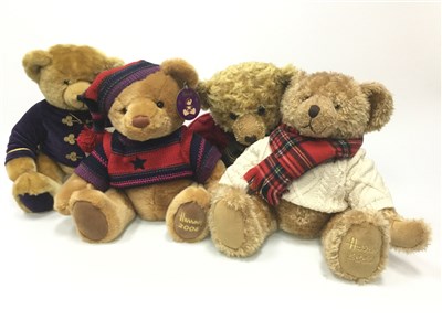 Lot 1856 - A LOT OF FOUR HARRODS TEDDY BEARS