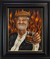 Lot 580 - THE DEMON DRINK, AN OIL BY GRAHAM MCKEAN