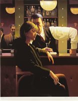 Lot 719 - COCKTAILS AND BROKEN HEARTS, A SILKSCREEN PRINT BY JACK VETTRIANO