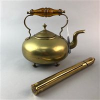 Lot 93 - A BRASS KETTLE AND STAND
