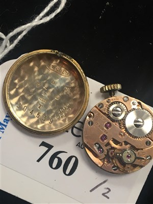 Lot 760 - A LADY'S TUDOR GOLD WRIST WATCH AND ANOTHER