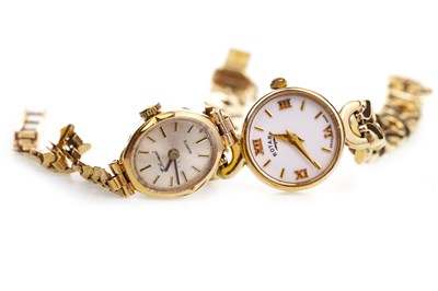 Lot 761 - TWO LADY'S GOLD WATCHES