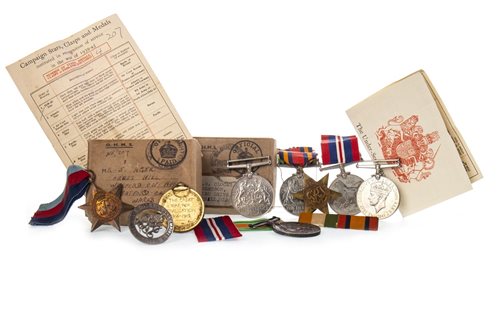 Lot 1651 - A COLLECTION OF WWI AND WWII MEDALS