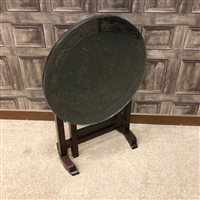 Lot 245 - A CHINESE TABLE AND A STANDARD LAMP