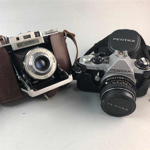 Lot 58 - A VINTAGE AGIFOLD CAMERA AND ANOTHER CAMERA