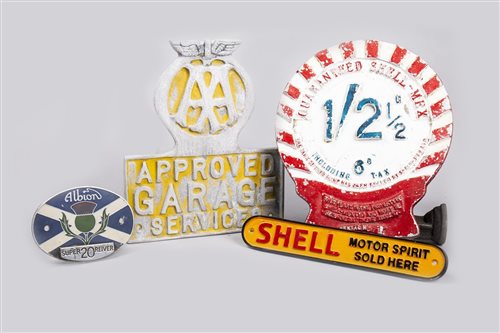 Lot 17 - AA, SHELL AND OTHER GARAGE SIGNS (4)