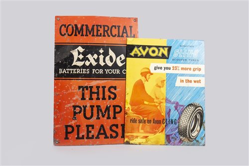 Lot 29 - EXIDE SIGN AND ANOTHER